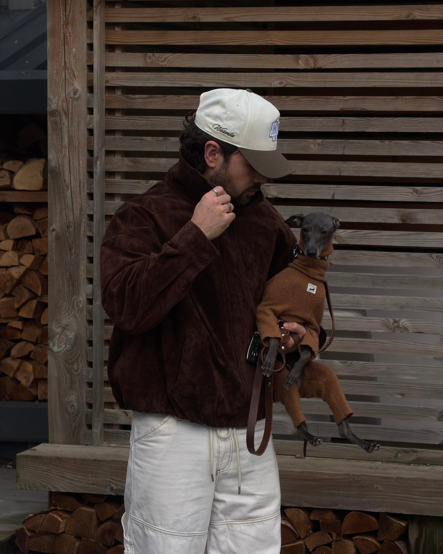 WALNUT MONOGRAM CAP