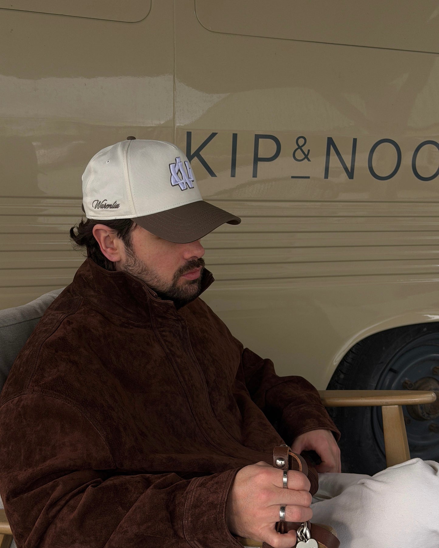 WALNUT MONOGRAM CAP