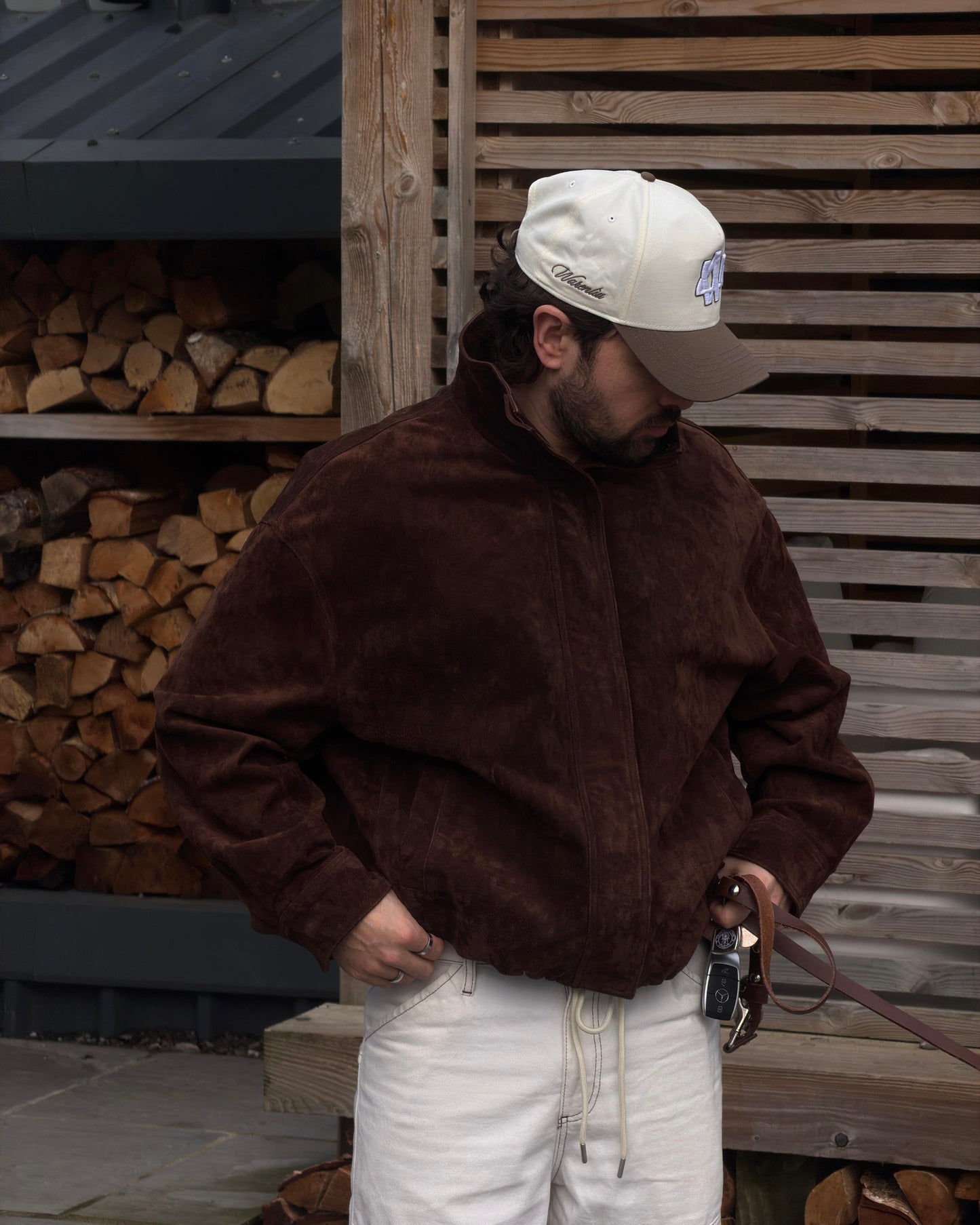 WALNUT MONOGRAM CAP