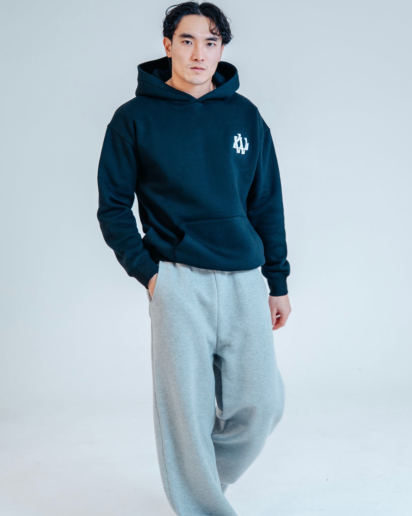 BLACK MONOGRAM HOODIE