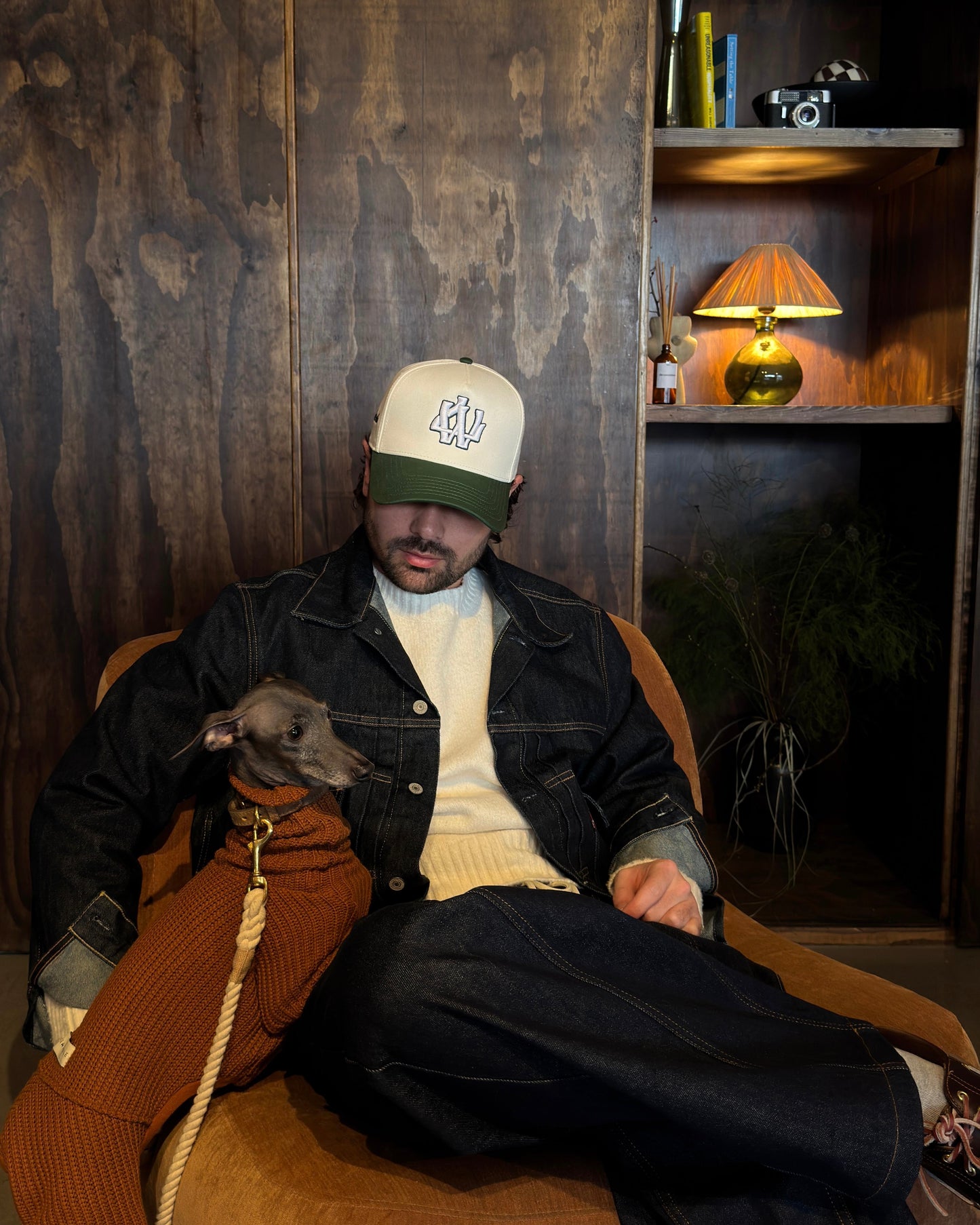 FOREST GREEN MONOGRAM CAP