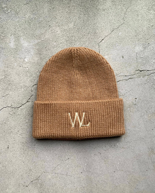 Brown Merino Wool Beanie