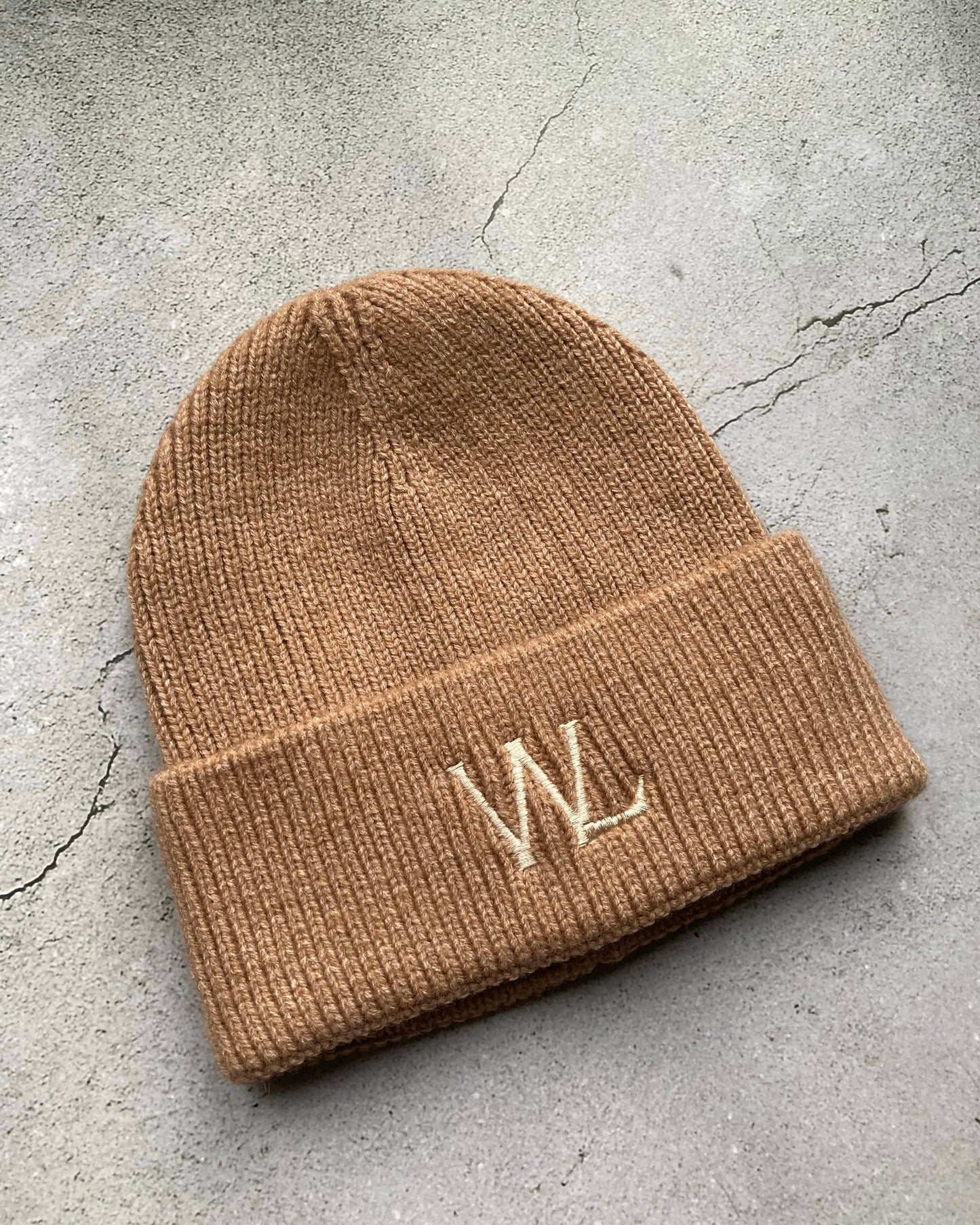 Brown Merino Wool Beanie